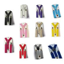 Boys Girls Kid Children Clip on Y Back Elastic Suspenders Slim Adjustable Braces