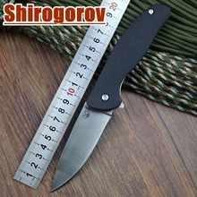2015 cuchillo plegable de nueva Shirogorov 95 cuchillo táctico que acampa al aire supervivencia lámina 9Cr13 negro G10 mango popular edc faca