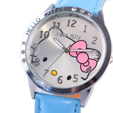 Mix Color Cute Cartoon Watch Hello Kitty Watches Woman Children kids Wrist Watch Christmas Gift For