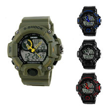 Precio competitivo a prueba de agua LED Digital Alarm hombres fecha reloj análogo del deporte del reloj caliente de la venta