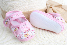 spring autumn Girls flowers bow baby toddler shoes children footwear first walkers size 11cm 12cm 13cm
