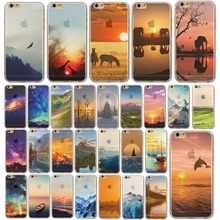 Mobile Phone Cases for Apple iPhone 4 4S Ultra Thin 0.5mm Soft TPU Beautiful Senery Painted Mobile Phone Accessories Back Cases