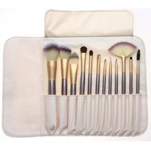 12 PCS Make up Brushes tools Beige Facial makeup brush kits Cosmetic Brush Set with beige