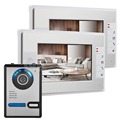 DIYSECUR 7 LCD Video Door Phone Doorbell Intercom 1 Camera 2 Monitor Compatible With Electrical Lock