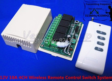10set Distance 1000M Receiver DC 12V 10A 4CH Wireless Remote Control Switch System Smart Home Controller