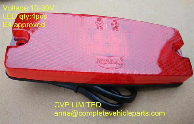 clearance end outline position marker lamps reflector R 1