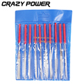 CRAZY POWER 10pcs Set 140mm 3mm Needle Files Jeweler Diamond Carving Craft Hand Tool For Wood