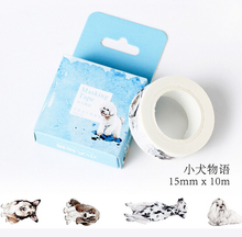 1 Box New Cute Dog Pet Washi Tape Adhesive Tape DIY Scrapbooking Sticker Label Masking Tape H0077