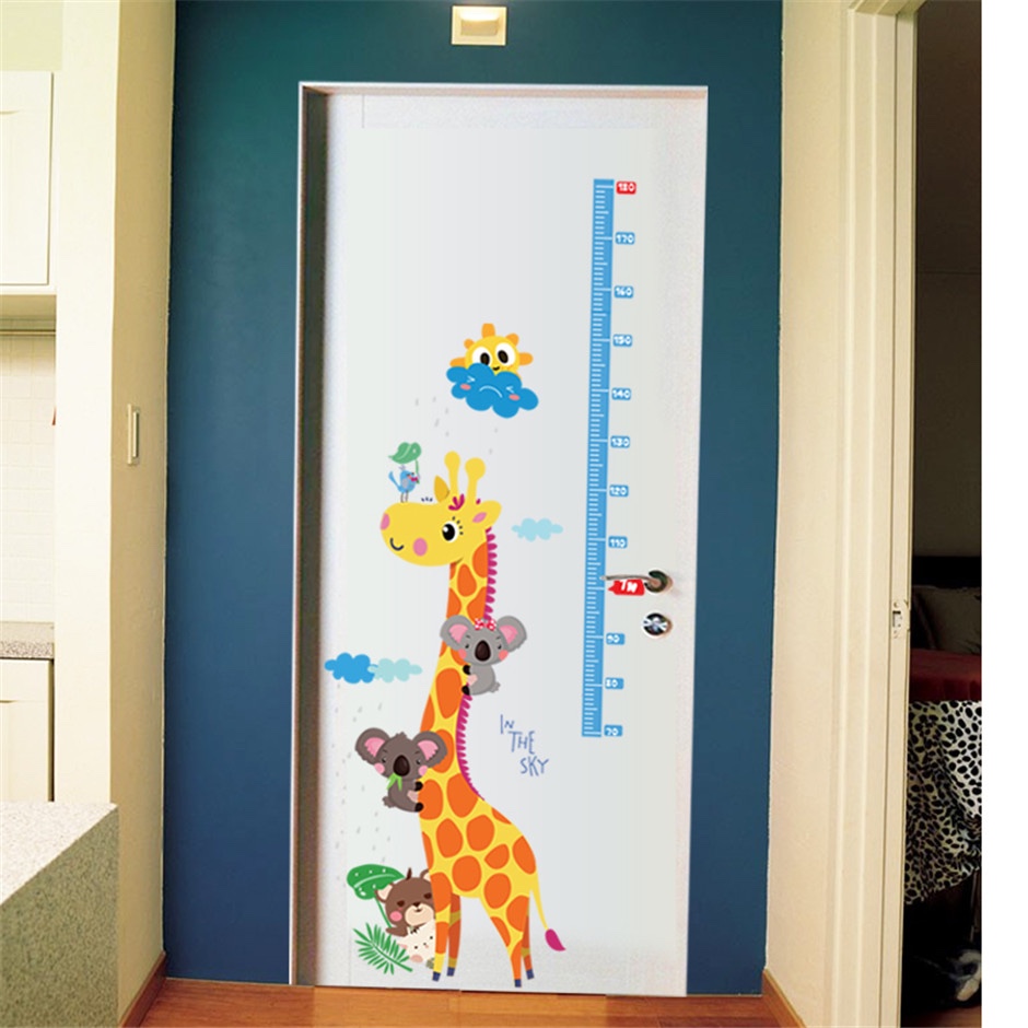 Eco Removable Giraffe Height Measure Ruler Wall Sticker Removable Eco Removable Giraffe Height Measure Ruler Wall Sticker Removable