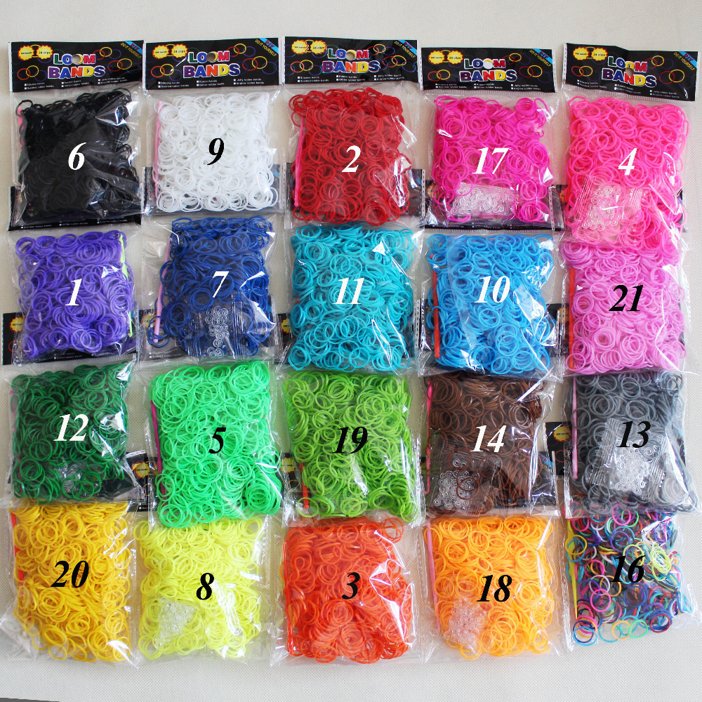 100 PCS wholesale Solid rubber band gum for girls machine for weaving elastic bands gum for