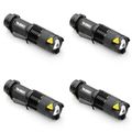 4PC ZOOMABLE 7W CREE Q5 XPE 500lm ZOOM Tactical 14500 battery Flashlight Torch Lamp 3 Mode
