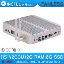 Intel Core i5 4200U 1.6Ghz 2G RAM 8G SSD TV BOX MINI PC with Audio Input & Output Lan VGA HDMI 4* USB 3.0 2* USB 2.0