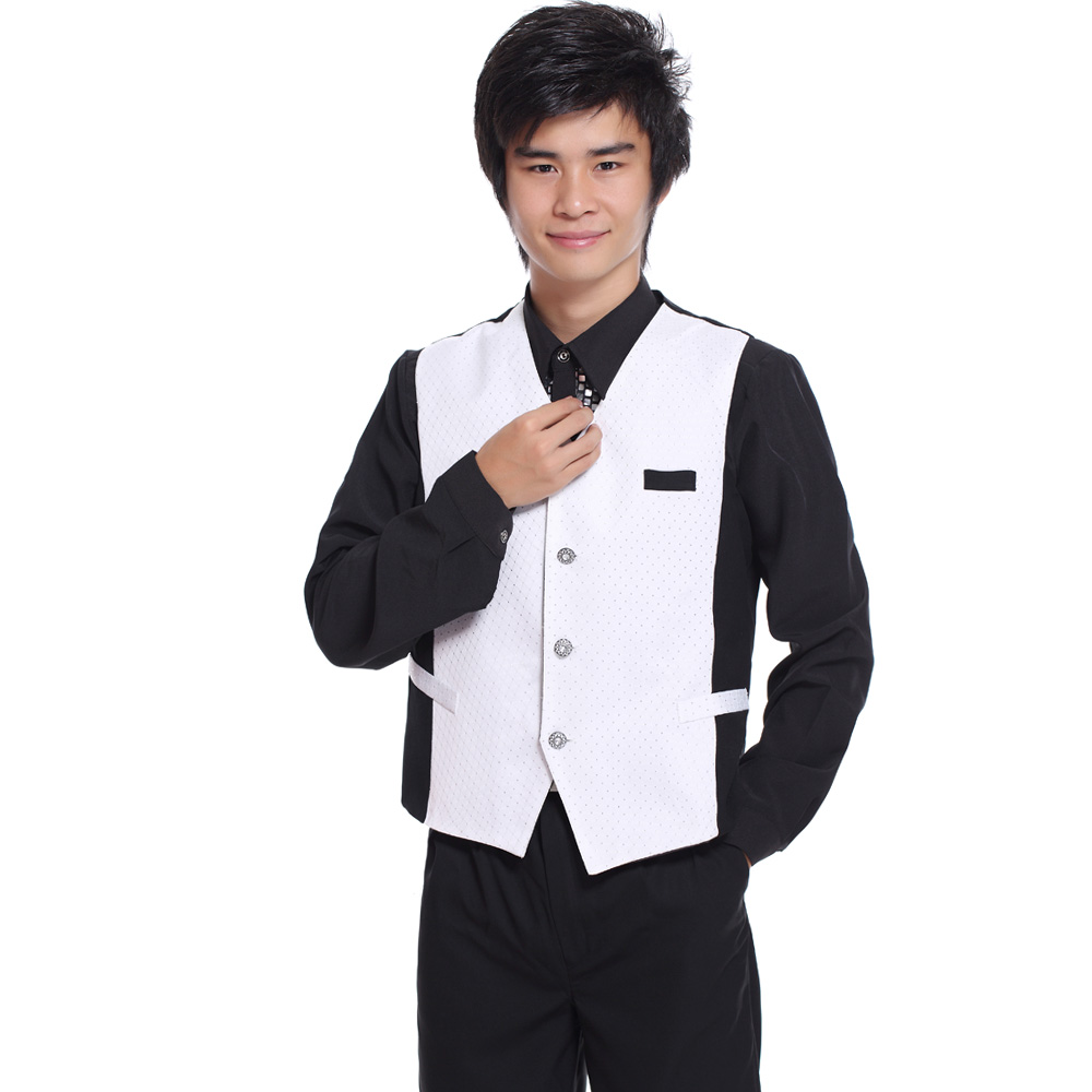 10sets [Vest shirt] Work wear ktv front desk vest uniform Western Restaurant Waiter uniforms ...