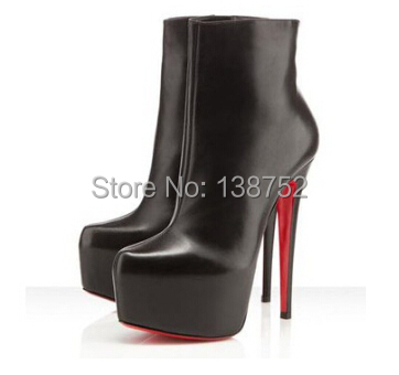 FREE SHIPPING!FASHION sexy ankle boots red bottom high heels 2013 ...