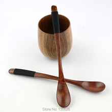 New Wood Spoons Soup Spoon Creative Thread Head Wooden Spoon Tea Spoon Dinnerware Kitchen Accessories