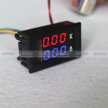 Car LED Electrical Ammeter Voltmeter Ampere Digital Voltage Amp Volt Meter DC 100V 100A Red Blue