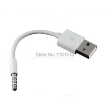 3.5mm Jack/Plug to USB 2.0 charger Data Cable M Audio Headphone Adapter Cord for Apple ipod shuffle 3rd 4th 5th 6th Gen ig4s