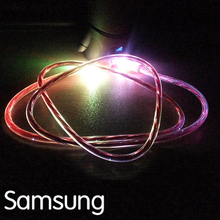 Beautiful 1M LED Light Durable Micro USB Cable Charger Data Sync Cords For Samsung Galaxy S3 S4 S5 HTC Lenovo Palm cell phone