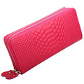 Double Zipper Interlayer 2016 New Luxury Elegant Cowhide Clutch Bag Women Fashion Classy Embossing Genuine Leather