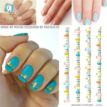 New Beauty Nail Promotions fashion colorful birds nail stickers for women DIY nail art KA001A Nails