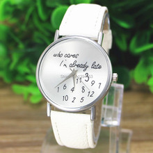 2015 4 Colors Who Cares I’m Already Late Irregular Figure High Quality Women Wristwatch Fashion Watches Quartz Watch Relogio