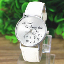 2016 Who Cares I m Already Late Irregular Figure High Quality Women Wristwatch Fashion Watches Quartz