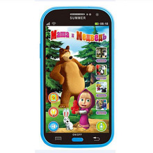 New baby mobile phone toy masha and bear kids brand children’s electronic music toys cellphone telephone telefonos infantiles