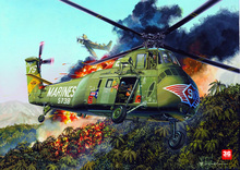 Trumpeter assembly aircraft model 64101 US Marine Corps helicopter H-34