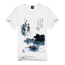 Men’s T-shirt 2015 New Fitness O Neck Europe Style Men Summer Cotton Man Tops Tees Casual Men’s T shirt 3d Print Tshirt White