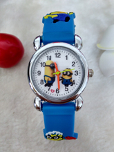 Retail NEW Cartoon 3D despicable me 2 minion Wrist watch kids children cartoon quartz watches christmas