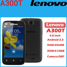 Original Lenovo A300T cell phones 4 inch TFT Single SIM phone Android 2.3 WIFI 2MP camerasmart phone