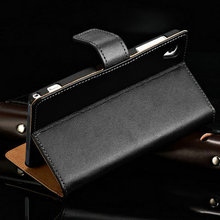 Genuine Leather Case for Sony-Ericsson L39h Wallet Stand Mobile Phone Bag For Xperia Z1 Cover with Card holder