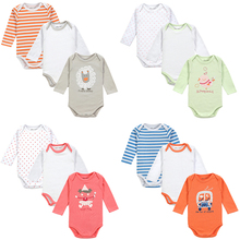 Fantasia Infantil 3Pieces lot Baby Body 100 Cotton 4 Styles Cute Animal Trimmed Baby Boy Clothes