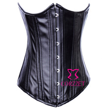 Steel Boned Underbust Corselet PVC Leather Waist Cincher Corselet Sexy Women’s Intimates Lingerie