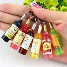 Couple keychain car key ring pendant keychain phone connected to a mobile phone beer bottle wholesale free shipping 4.9 cm