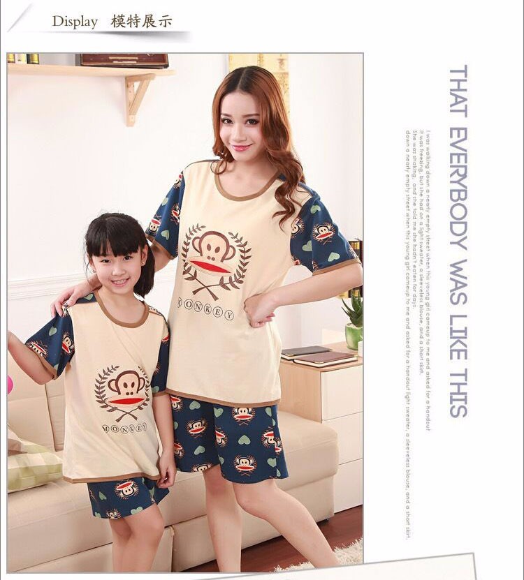 9 Summer Style Matching Family Outfits Cartoon TShirt+Shorts Mother Daughter Matching Clothes Family Clothing Sets Mum Dad Child