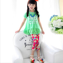 3T 8T 2016 summer children girls leggings Pants Classic printing boy pants 12 color Girl Pants