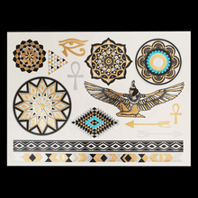 High quality hot sale fashion women’s sexy tattoo gold and silver Flash tatuajes waterproof temporary tattoo stickers