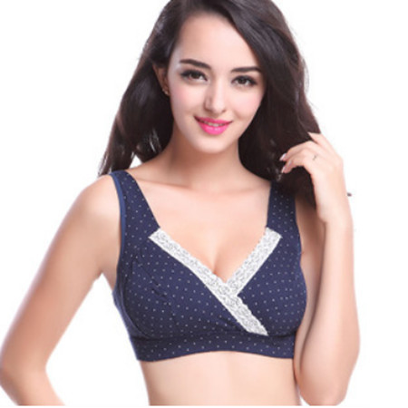 Cotton Lace Women Maternity Bra Nursing Wire Free ...