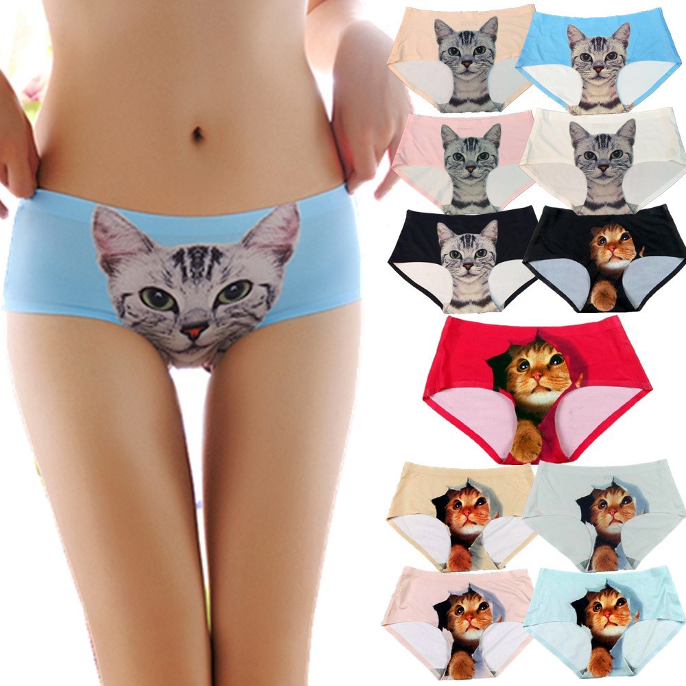 sexy-pussycat-panties-womens-calcinha-Cat-briefs-UK-anti-cat-meow-star-cat-silk-women-underwear