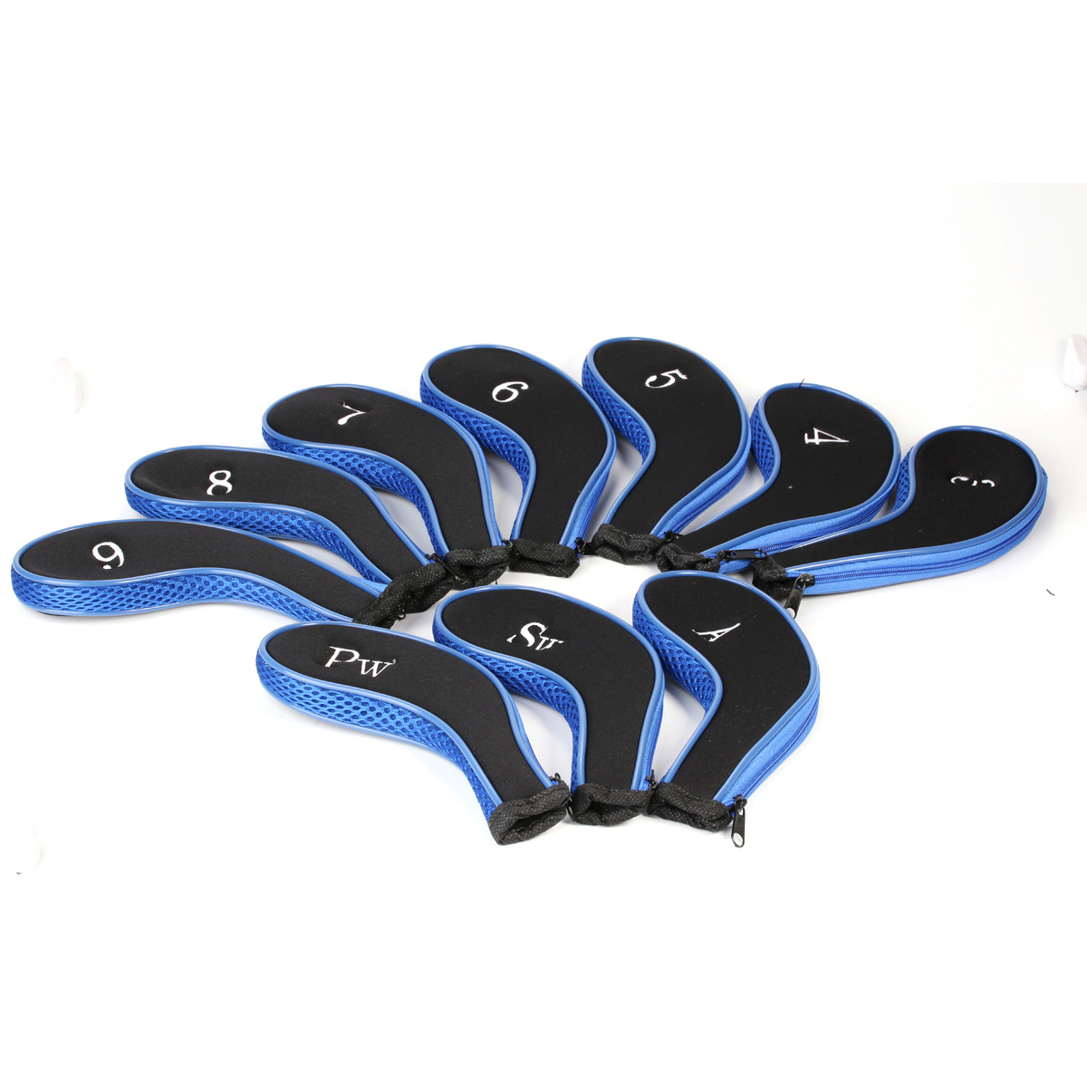 10pcs Neoprene <font><b>Golf</b></font> Club Headcovers Iron Head Cover Protect Case Set OS315 10pcs Neoprene <font><b>Golf</b></font> Club Headcovers Iron Head Cover Protect Case Set OS315