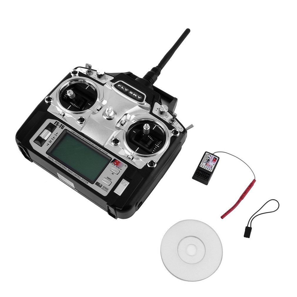 Flysky FS T6 6CH 2 4GHz Mode 2 Receiver and Transmitter R6 B for RC Quadcopter