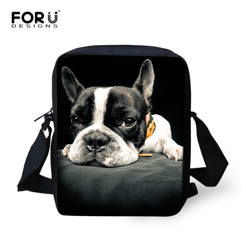 Brand original animal messenger bag for girl cute french bulldog casual cross body bag ladies spain