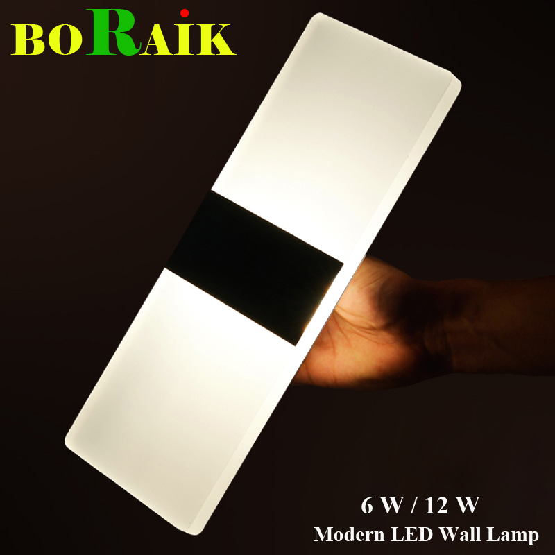 Modern led wall lamps 6W 12W bed room bedside lamp Aluminum Acrylic bathroom light living room indoor wall decoration lighting
