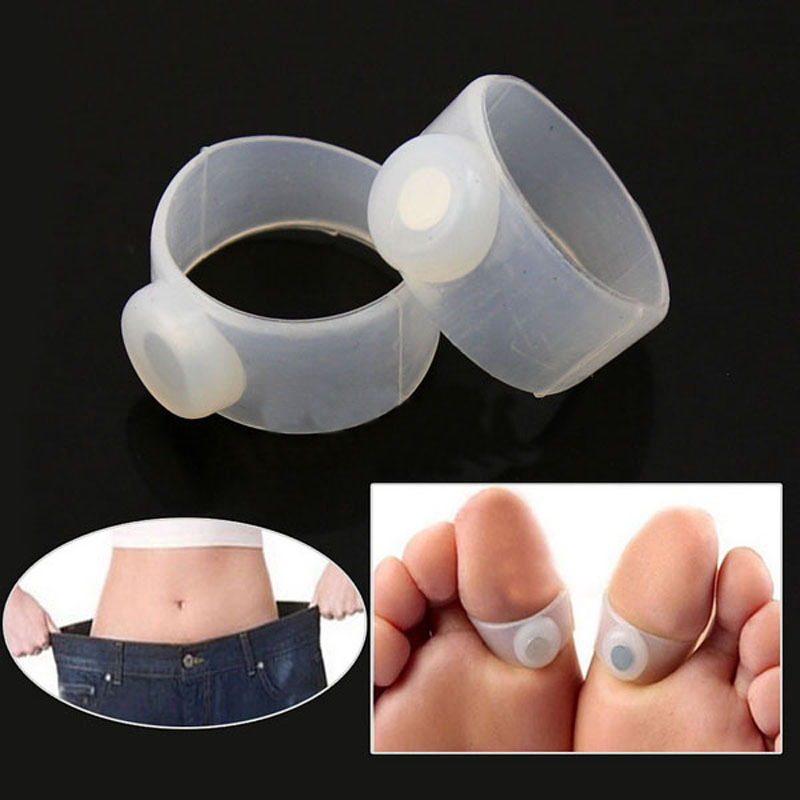 2 Pair Of Slim Health Silicone Magnetic Foot Toe Ring Keep Fit Slimming Lose Weight