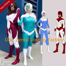 Free Shipping DHL DC Comics Hawk Hank Hall And Dove Spandex Female Dove Superhero Costume Cosplay Halloween Costume