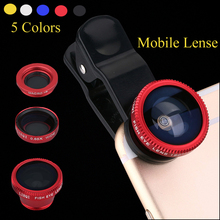 New 2015 Universal Mobile Phone Lenses 3 in 1 Wide Angle Macro Fish Eye Lens For