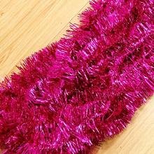 NFLC 2m (6.5 Ft) Christmas Tinsel Tree Decorations Tinsel Garland red
