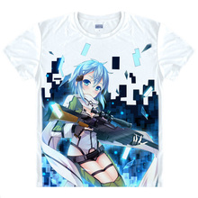 Sword Art Online T-shirts kawaii Japanese Anime tshirt Manga Shirt Cute Cartoon Kirito Kazuto Cosplay shirts 37161946984 tee 166