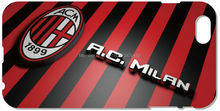 Retail AC Milan Logo Cell Mobile Phone Case Plastic Hard Cover For iphone 4 4S 5 5S SE 5C 6 6S Plus For iPod Touch 4 5 6 Cases